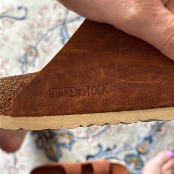 Birkenstock Big Buckle Brown Leather Sandals with Gold Buckles - Picture 5 of 5